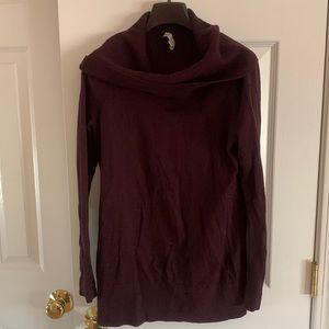 Loft purple cowl neck sweater